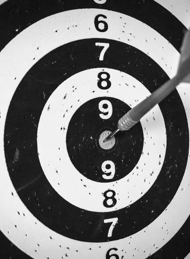 Dart in the center of a target